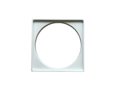  Porta-grelha branco quadrado para grelha quadrada 100 mm.