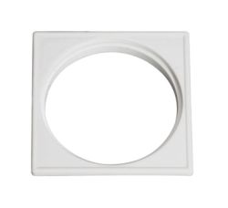  Porta-grelha branco quadrado para grelha redonda 100 mm.