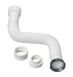  Sifão inteligente branco com porca de metal