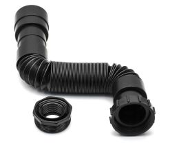 SIFÃO INTELIGENTE PRETO COM PORCA DE PLÁSTICO