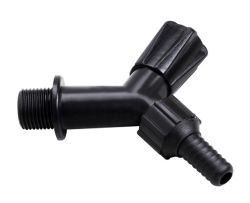  Torneira plastica de jardim preta   1/2