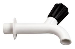 TORNEIRA PLÁSTICA DE TANQUE BRANCA 1/2