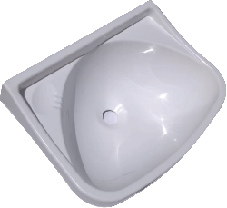  Pia de lavatório branca