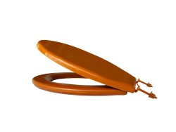 Assento Sanitário Macio Caramelo